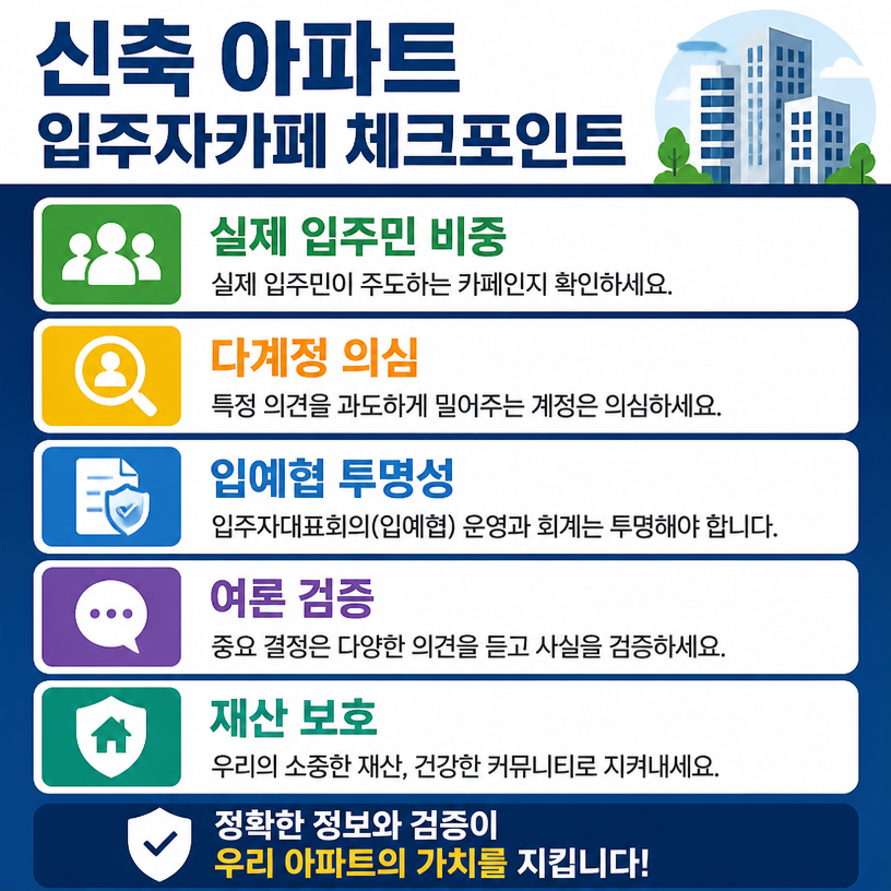 입주자카페 여론조작 의심 체크포인트