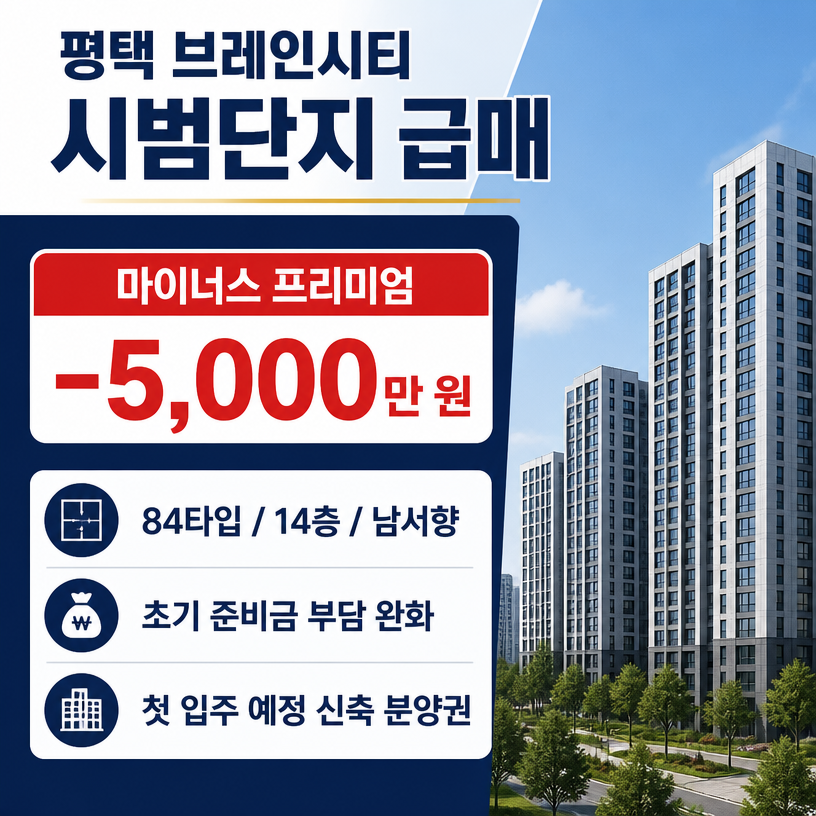 브레인시티 시범단지 마피 급매 핵심정리