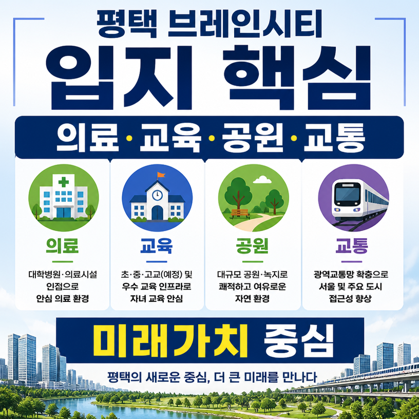 평택 브레인시티 입지와 생활인프라 핵심정리