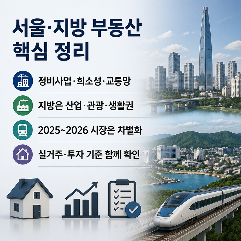 서울·지방 격차와 부동산 반등 핵심 정리