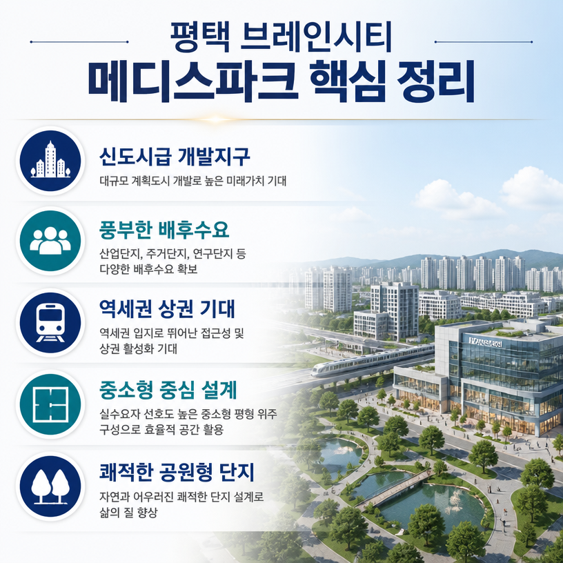 평택 브레인시티 메디스파크 입지와 배후수요 핵심정리