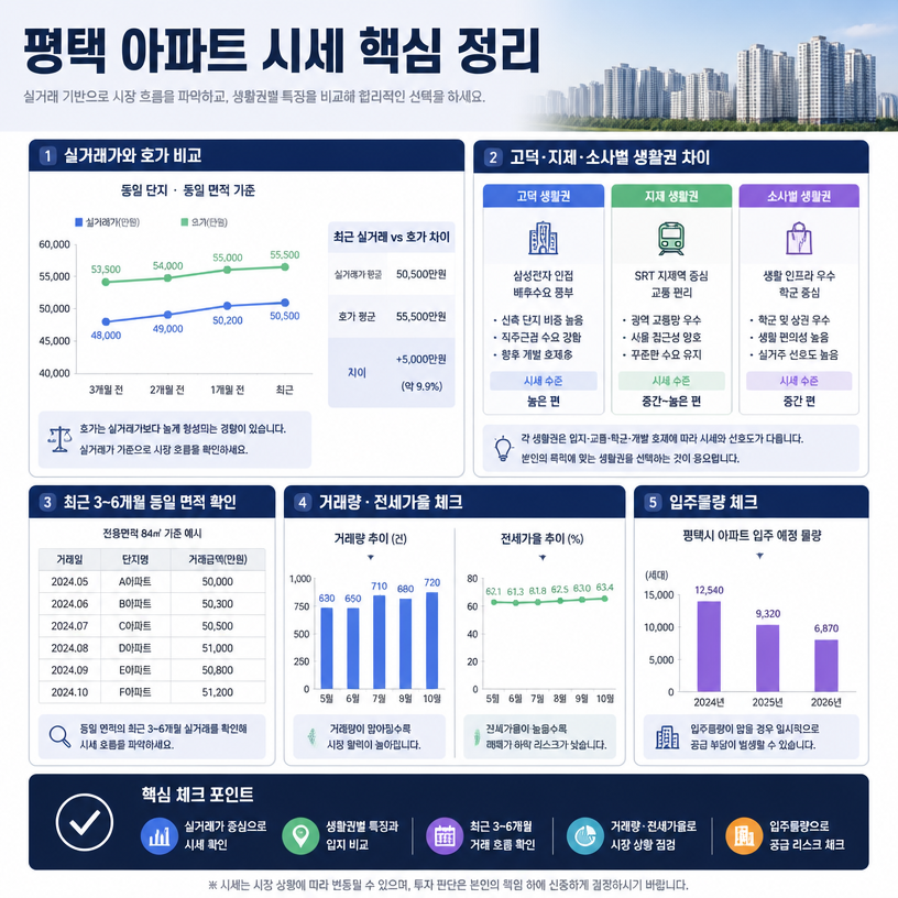 평택 아파트 시세와 실거래가 핵심정리