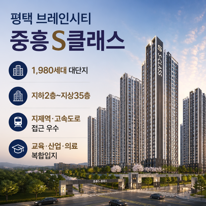 평택 브레인시티 핵심입지와 대단지 공급정보
