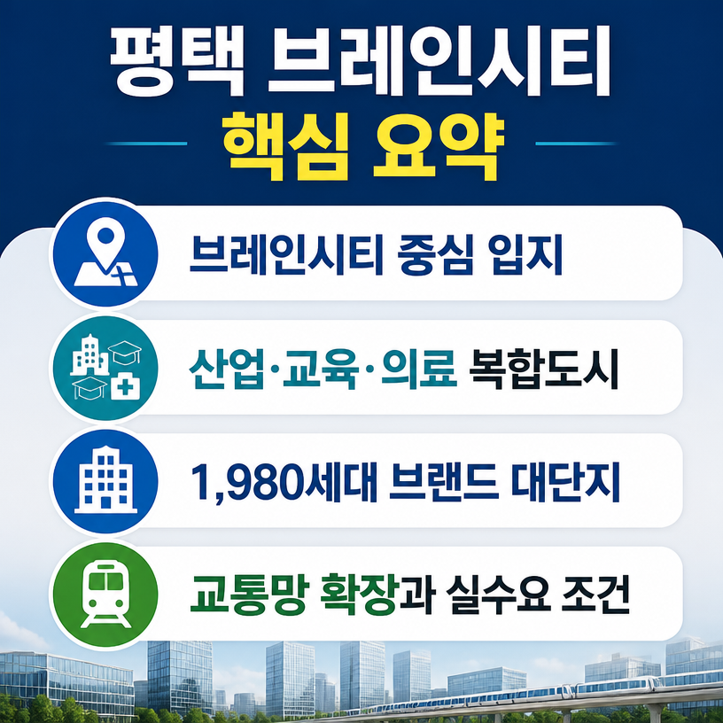 브레인시티 중심 입지와 대단지 핵심정리