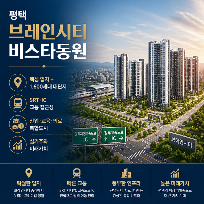 브레인시티 핵심입지와 미래가치 요약