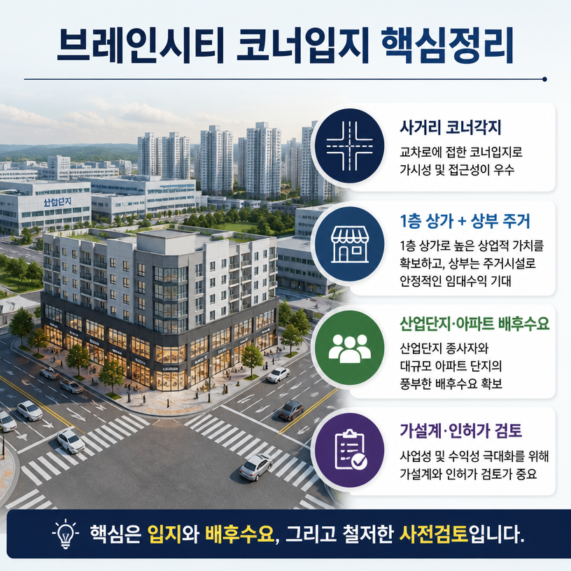 브레인시티 코너입지 상가주택 핵심정리