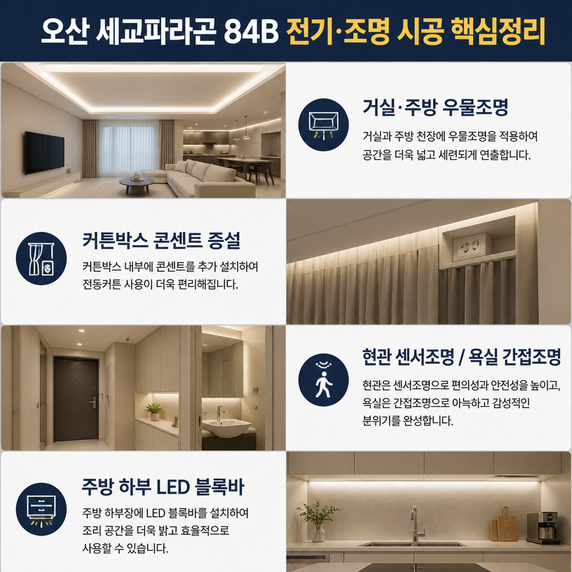 오산 세교파라곤 84B 생활편의 시공 핵심정리