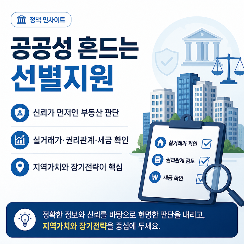 공공성 흔드는 선별지원과 신뢰의 중요성