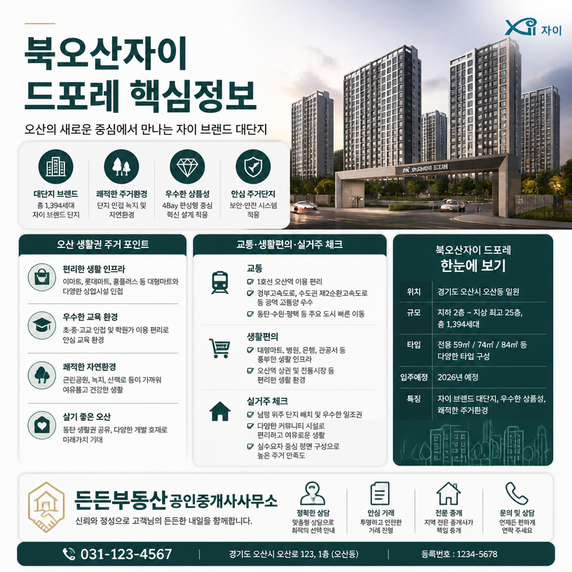 북오산자이 드포레 핵심정보 한눈에 정리