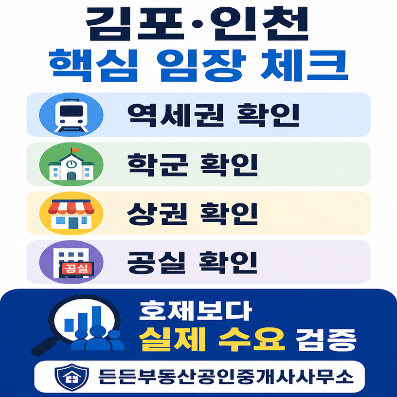 김포·인천 임장 핵심 체크리스트