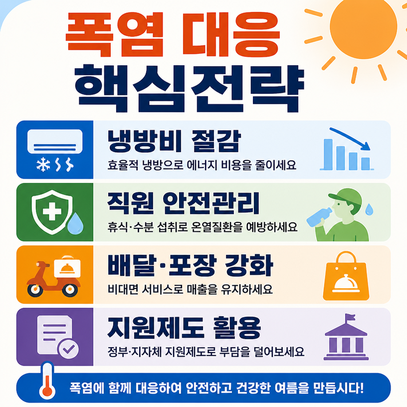 폭염 대응과 생활비 절감 핵심전략