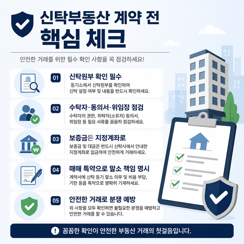 신탁부동산 계약 전 신탁원부 확인 필수