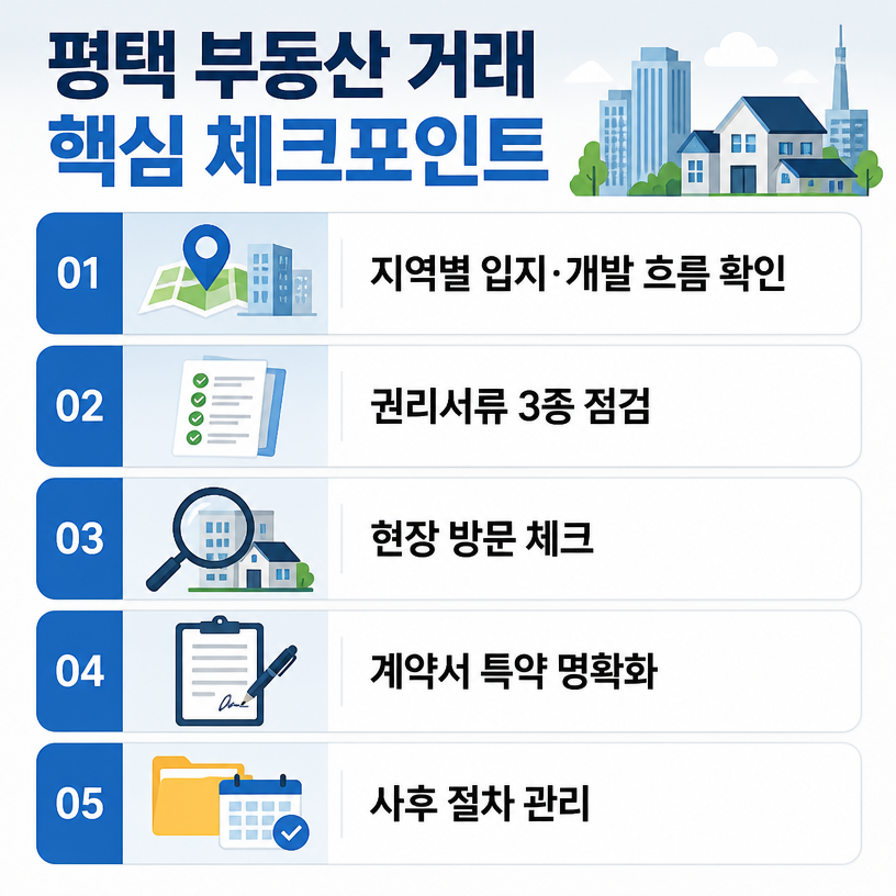평택 부동산 거래 핵심 체크포인트 안내