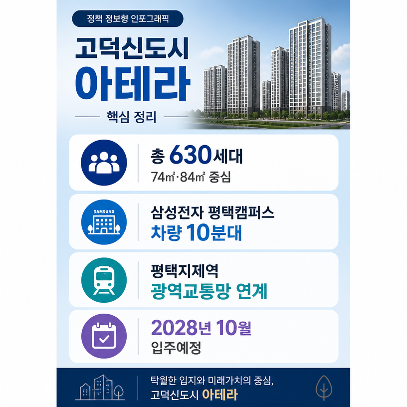 고덕신도시 아테라 핵심입지와 분양포인트 정리