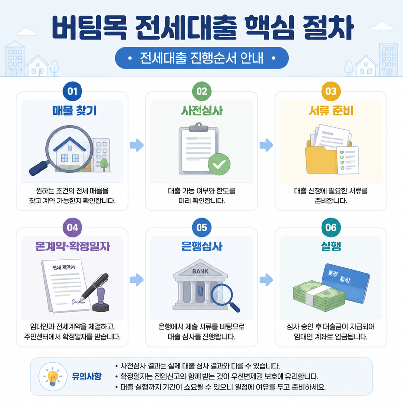 버팀목 전세대출 핵심 절차 한눈에 정리