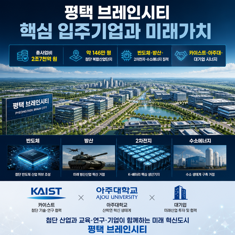 평택 브레인시티 핵심 입주기업과 미래가치 정리