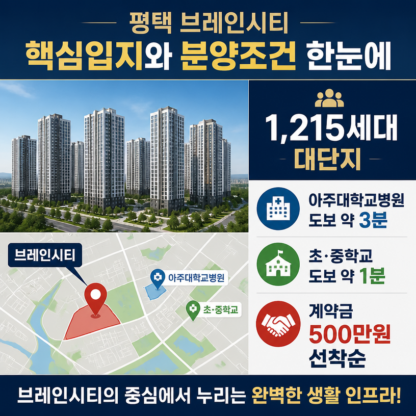 브레인시티 핵심입지와 분양조건 한눈에