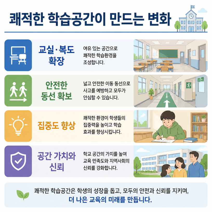 쾌적한 학습공간 확장으로 집중도 향상