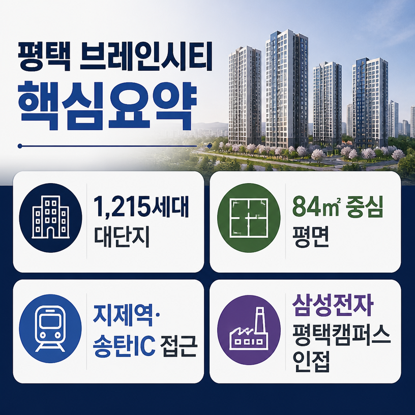 평택 브레인시티 핵심입지와 분양정보 요약