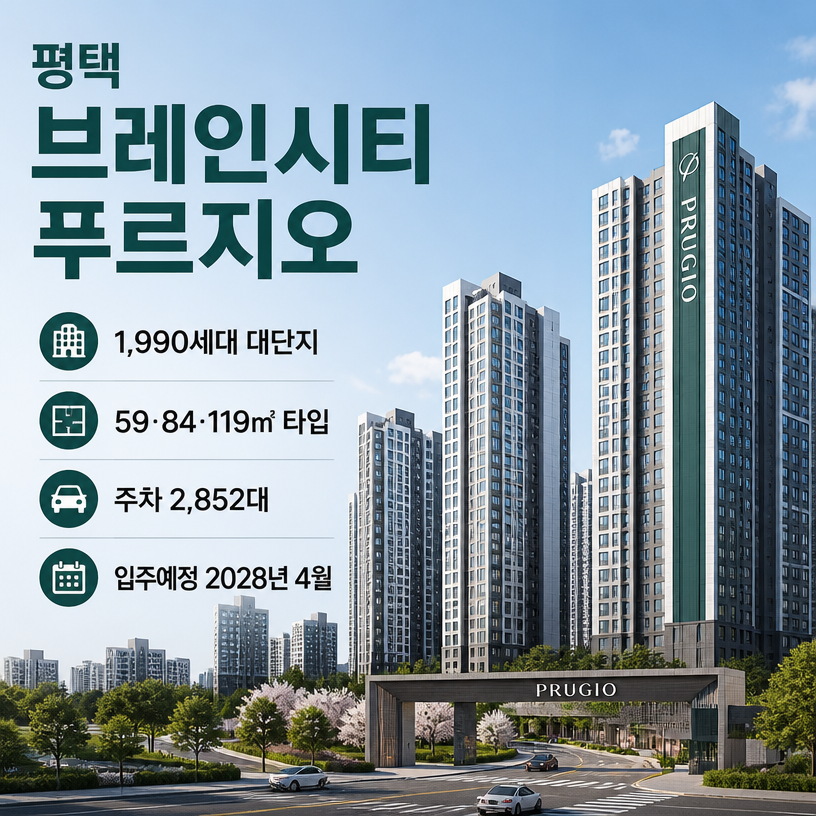 평택 브레인시티 푸르지오 핵심분양정보 한눈에 보기